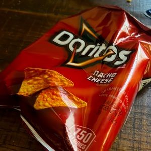 This is a used Doritos bag